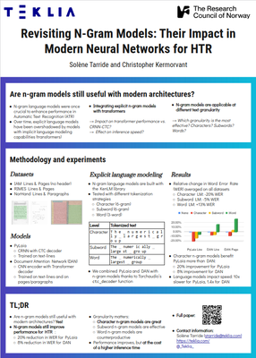 Poster ICDAR 2024 - n-gram models