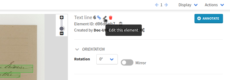 Edit element icon