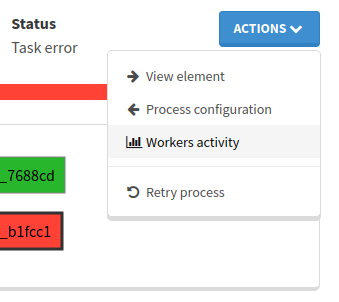 Access worker activity view from process